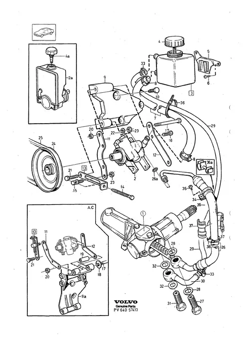 Steering gear servo equipment