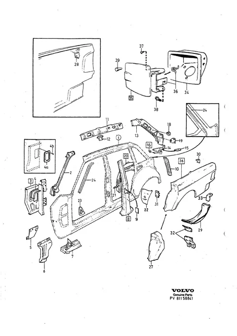 Body frame body side