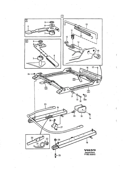 Seat subframe with height adjustment
