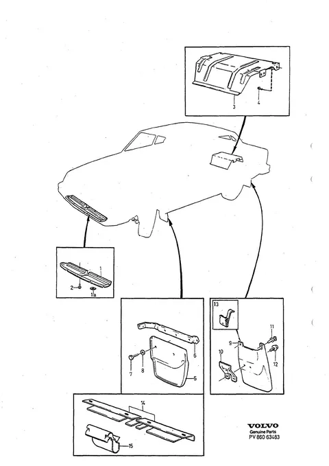 Cover plates, air guides, mudflaps