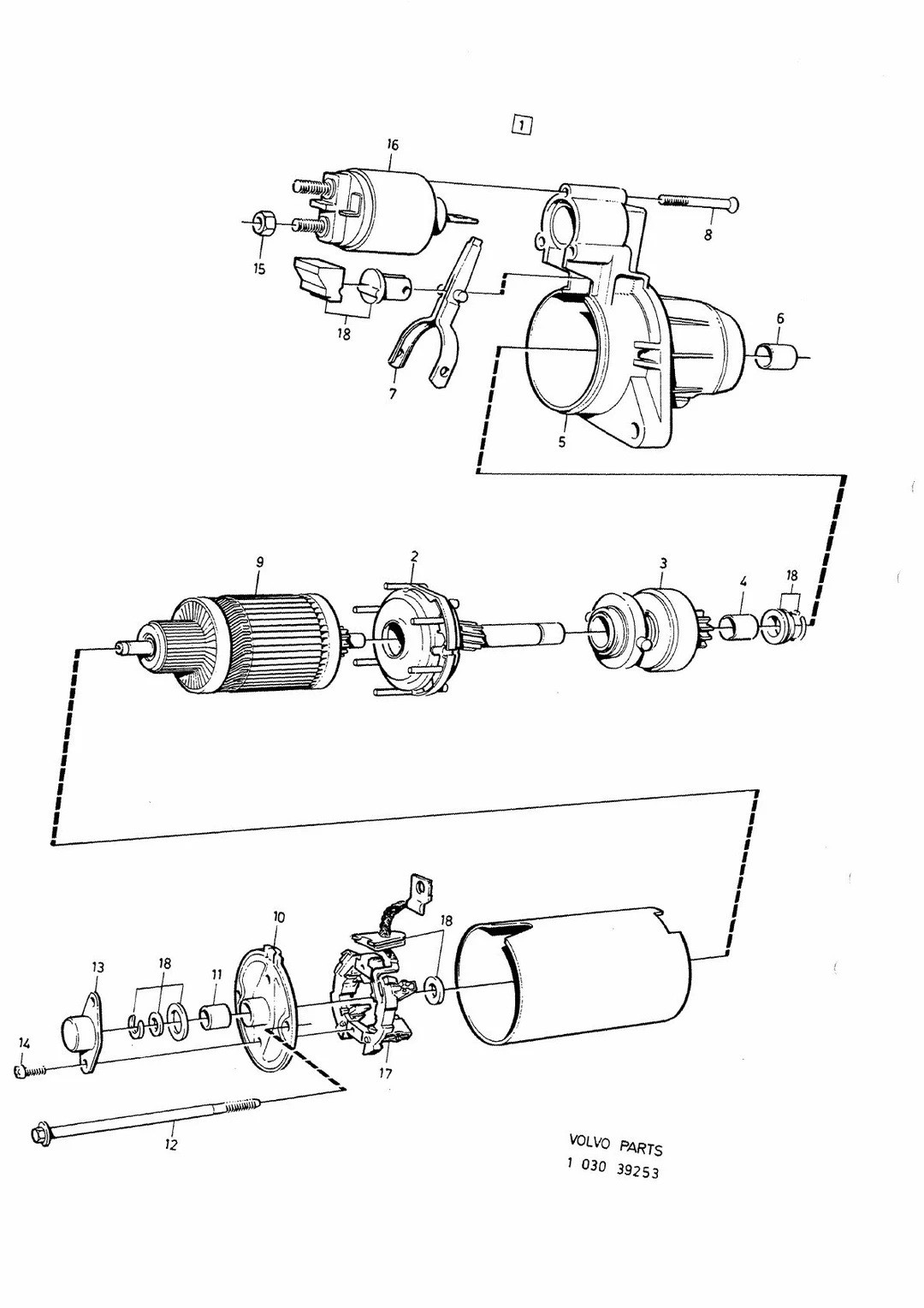Startmotor voor Volvo 240/260 1975-1978
