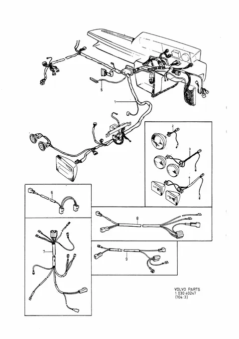 Kabelbaum, Motorraum–Armaturenbrett