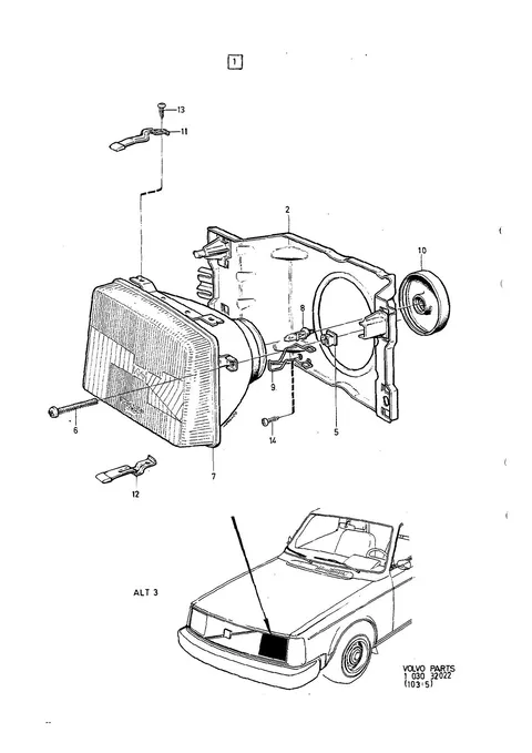 Scheinwerfer quadratisch