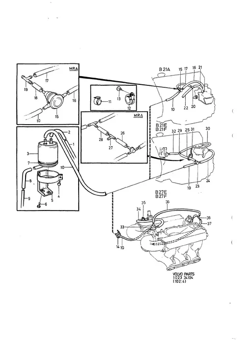 Kolfilter Med Monterings- Detaljer · 1) B21, B23, B27