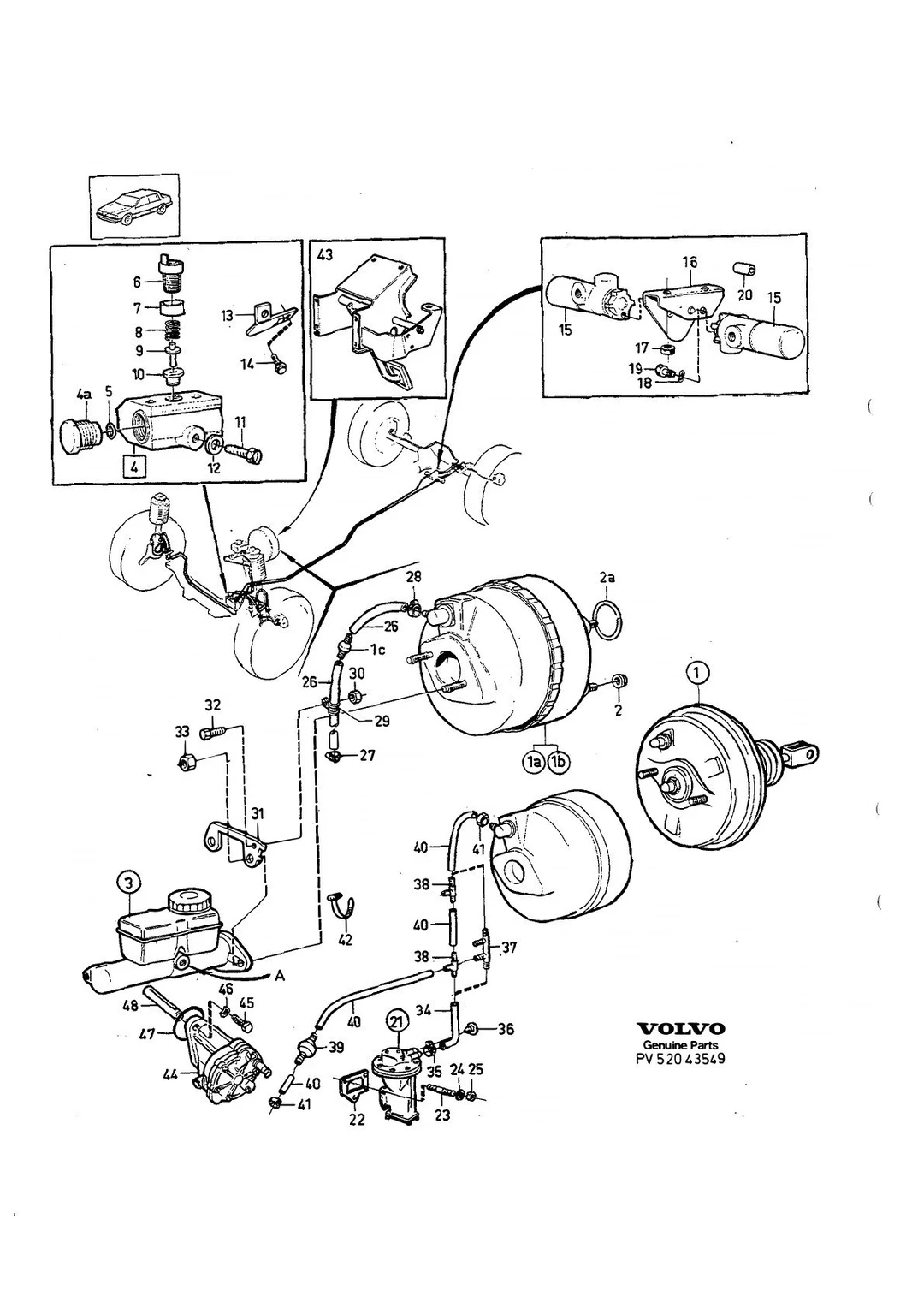 HUVUDCYLINDER SERVOCYLINDER VAKUUMPUMP