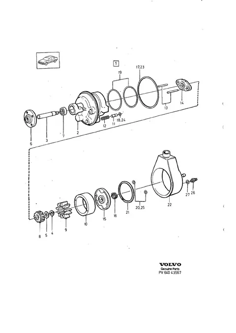 Pompe de direction assistée, réservoir d'huile · A: 1276495, B: 1273595, C: 1274123 – A: 1276495, B: 1273595, C: 1274123