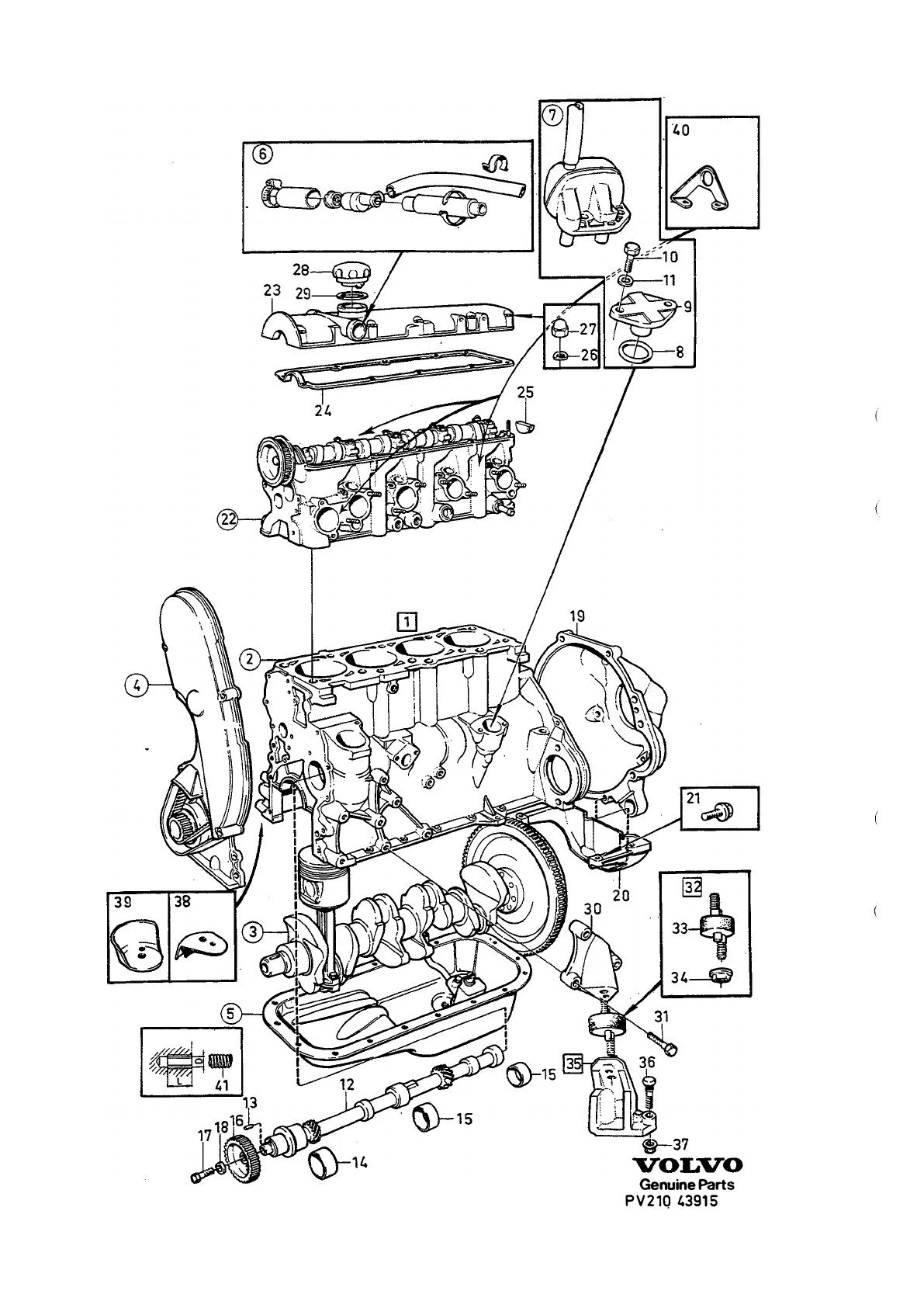 MOTOR MED MONTERINGSDETALJER