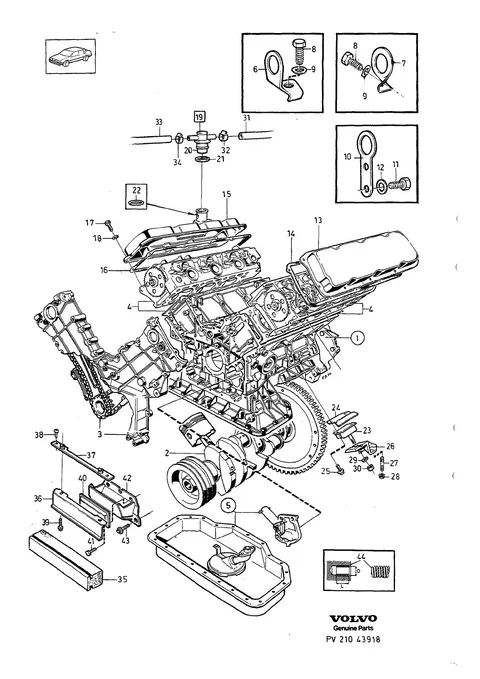 Motor mit einbauteilen