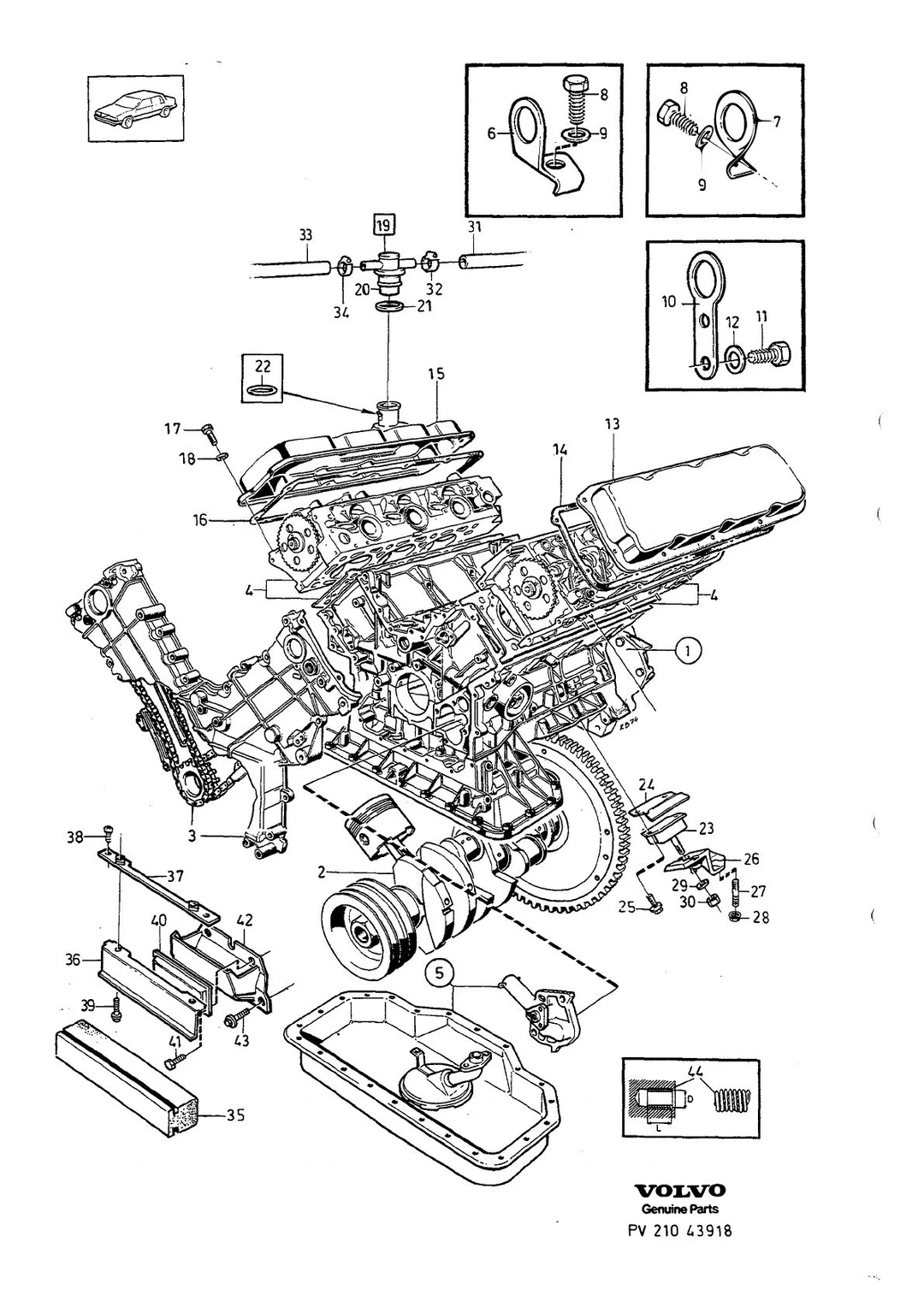 MOTOR MED MONTERINGSDETALJER