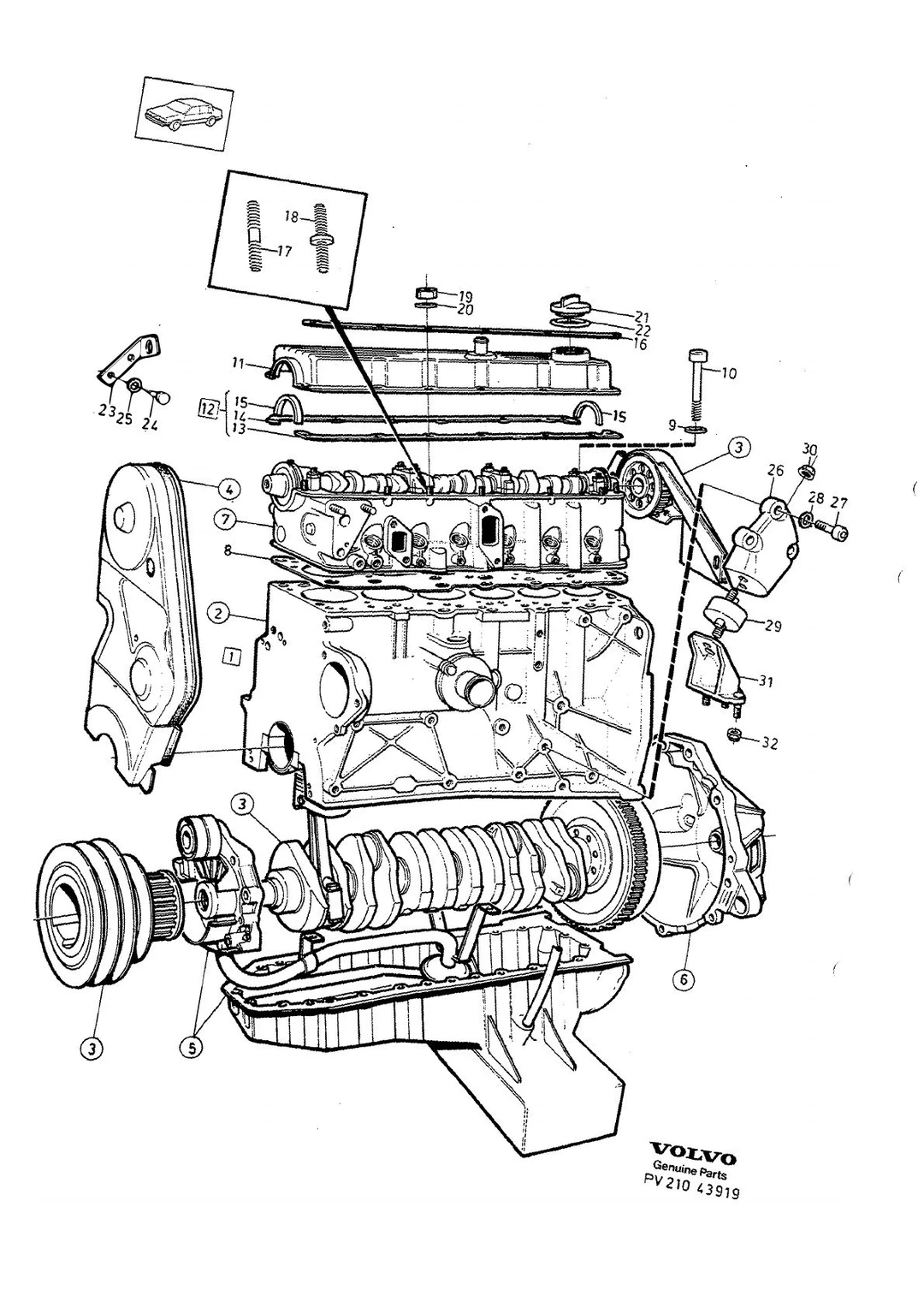 MOTOR MED MONTERINGSDETALJER