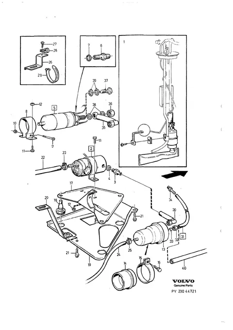 Kraftstoffpumpe mit einbauteilen