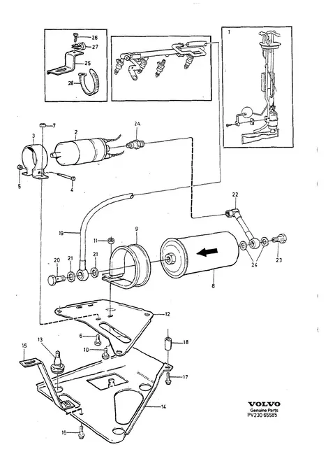 Kraftstoffpumpe mit einbauteilen