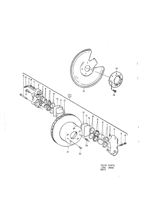 Front wheel disc, ventilated