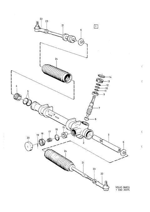 Steering gear (w/o P.S & P.S)