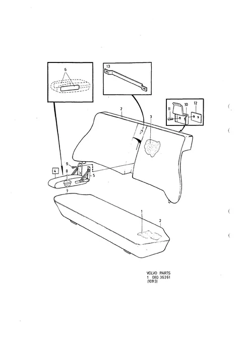 Rear seat (4 drs / 5 drs)