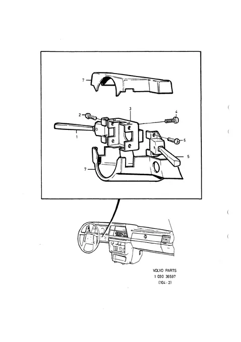Switch turn indicators, main and dipped beams, wiper/washer