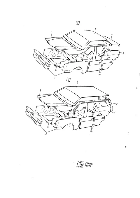 Carrosserie, assemblage – 240-260 series 1985-1987