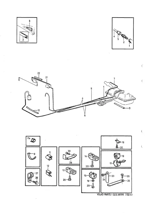 Fuel pipes from tank to engine
