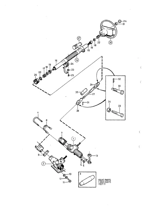 Steering steering gear steering shaft