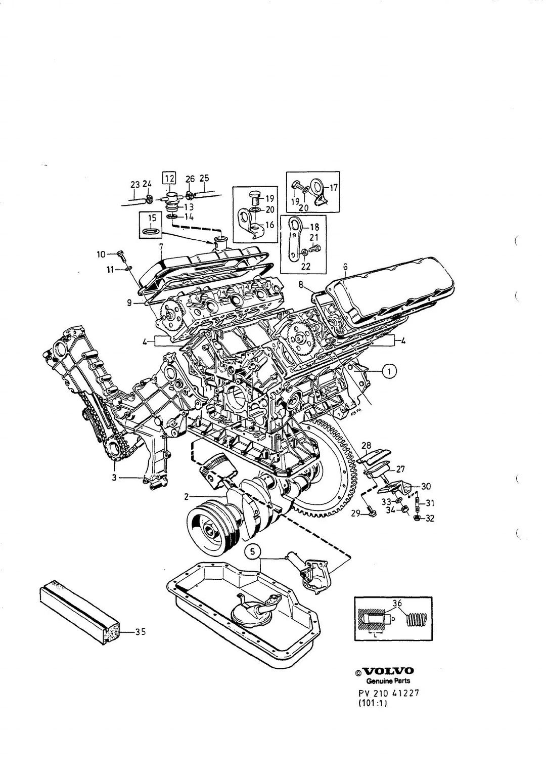 MOTOR MED MONTERINGSDETALJER