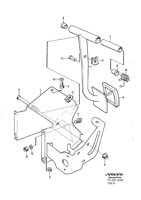 Brake pedal with fittings