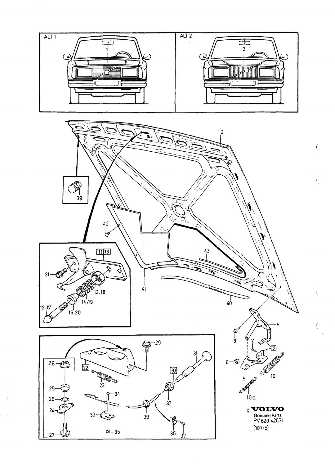 MOTORHUV MED MONTERINGSDETALJER