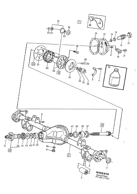 Rear axle exc anti-spin