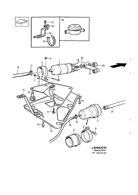 Fuel pump with fittings