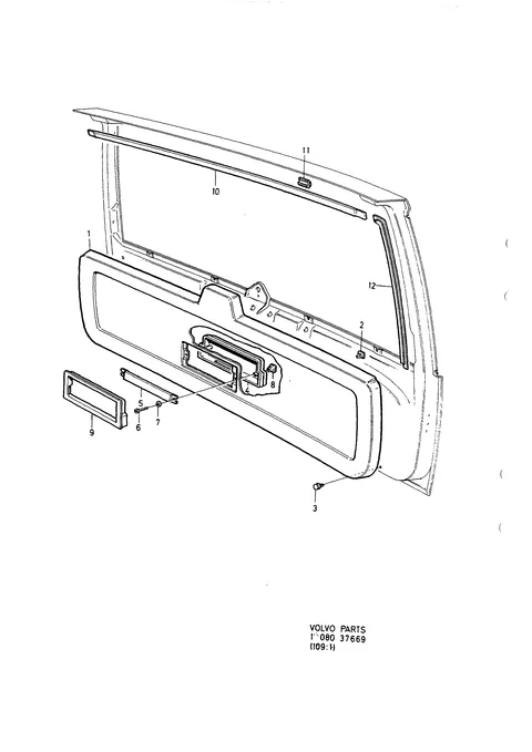 Interior components tailgate