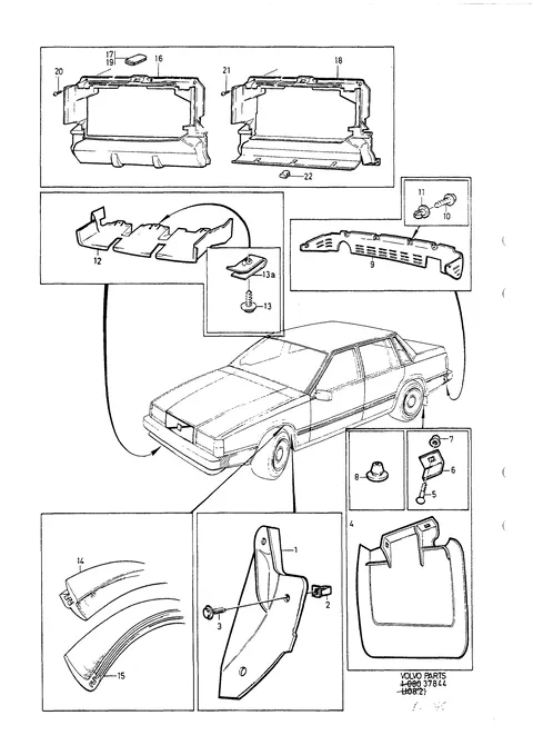 Cover plates, air guides, mudflaps