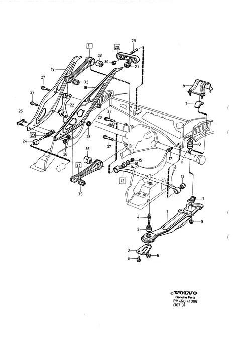 Rear suspension live rear axle