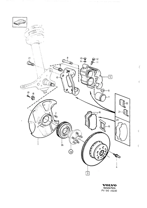 Front wheel disc, ventilated