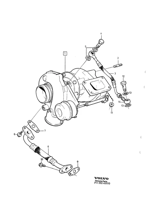 Turbocharger with connecting parts