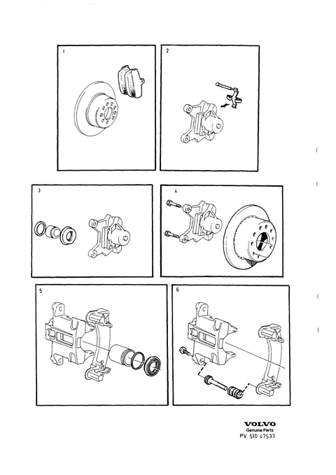 Repair kits rear wheel brake
