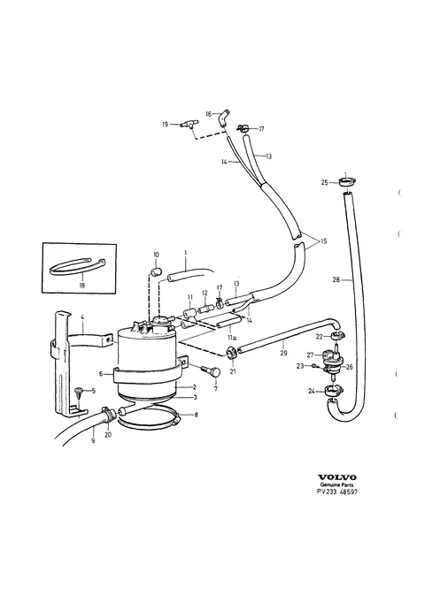 Carbon filter with fittings