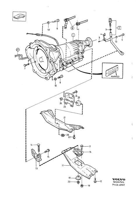 Gearbox, automatic geboax mounting