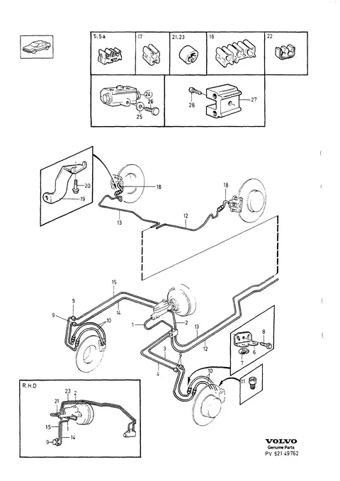 Brake pipes with fittings