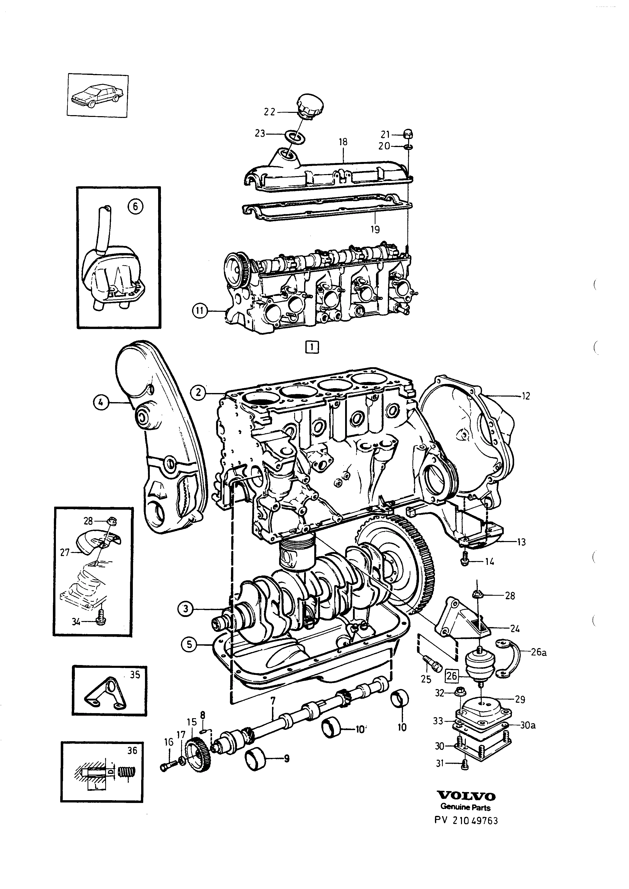 MOTOR MED MONTERINGSDETALJER