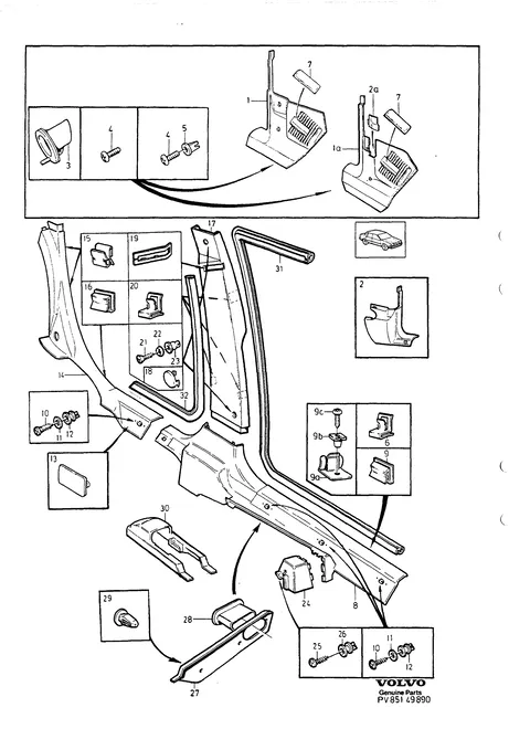 Innenausstattungsteile, Bodenbereich · 1511
