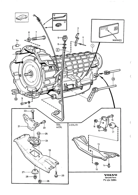 Gearbox, automatic gearbox mounting