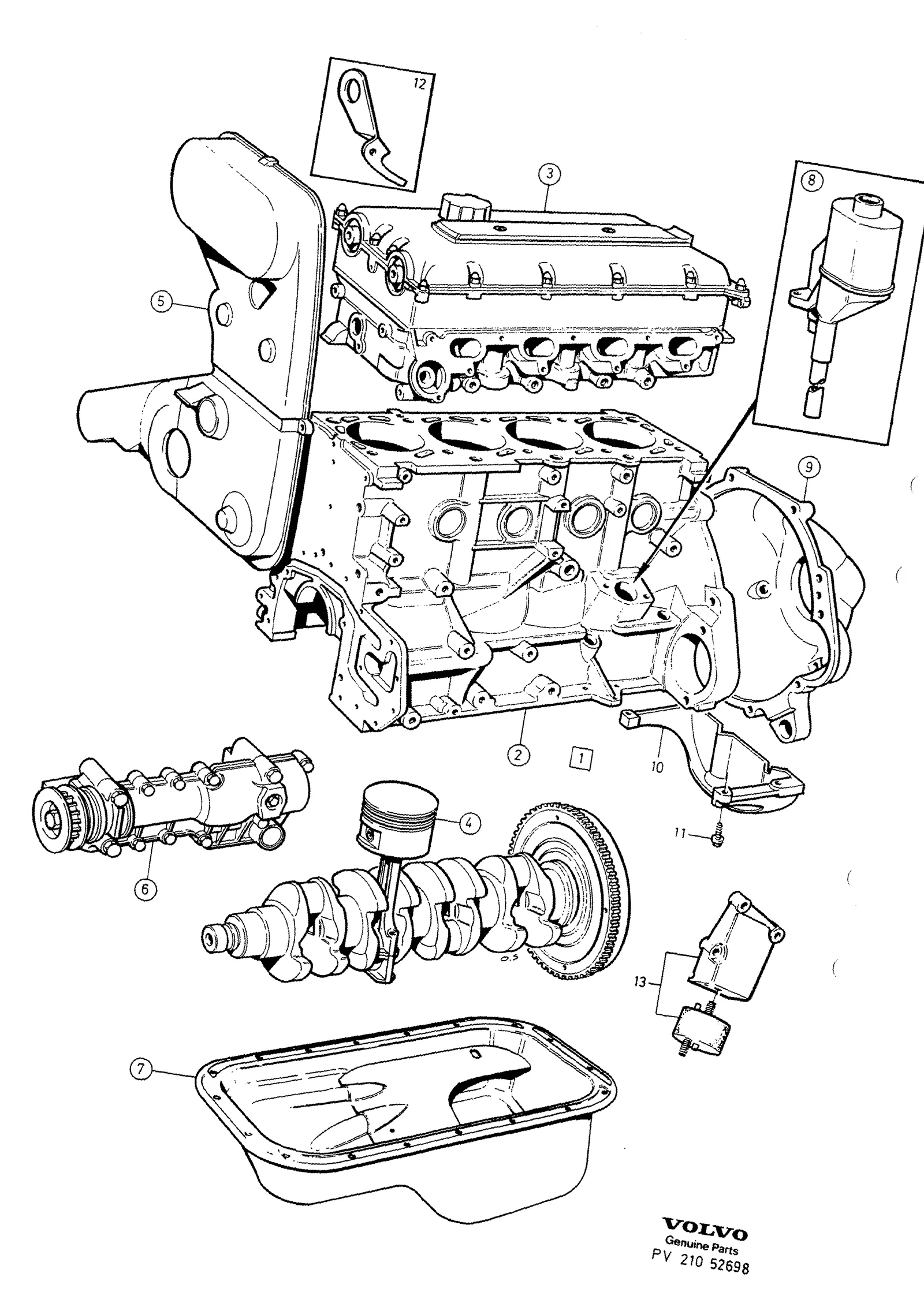 MOTOR MED MONTERINGSDETALJER