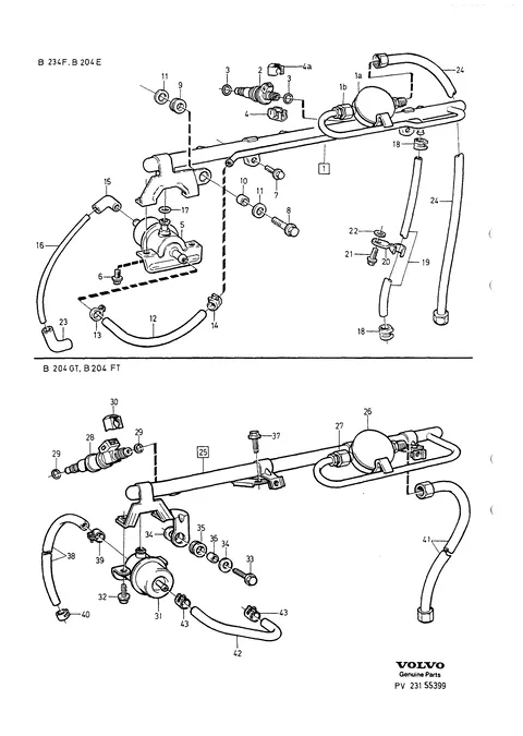 Fuel pressure pipes with fittings