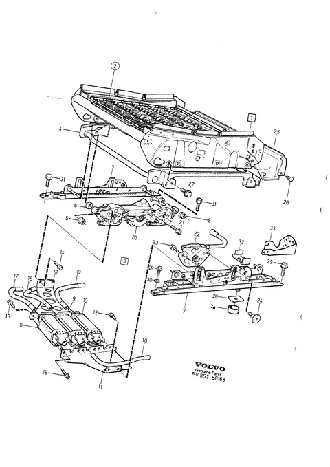 Subframe for seat, electrical adjustment