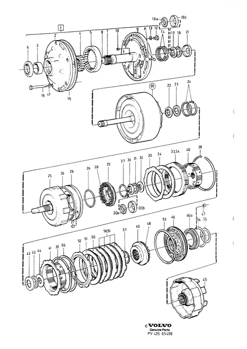 Automatic gearbox, pump housing - front planet gear - clutch housing