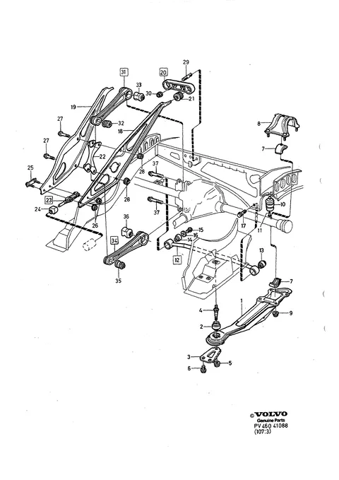 Rear suspension live rear axle