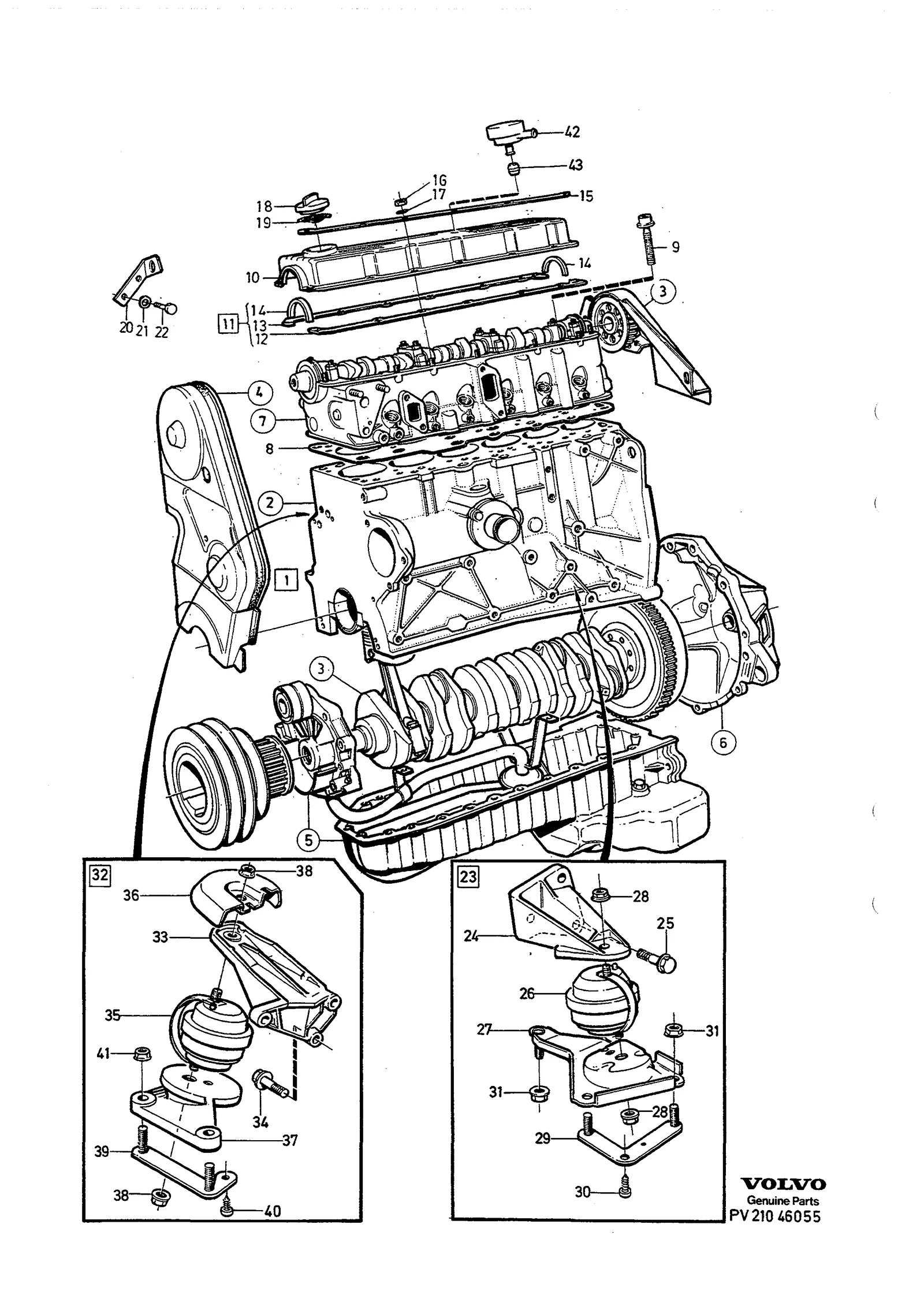 MOTOR MED MONTERINGSDETALJER