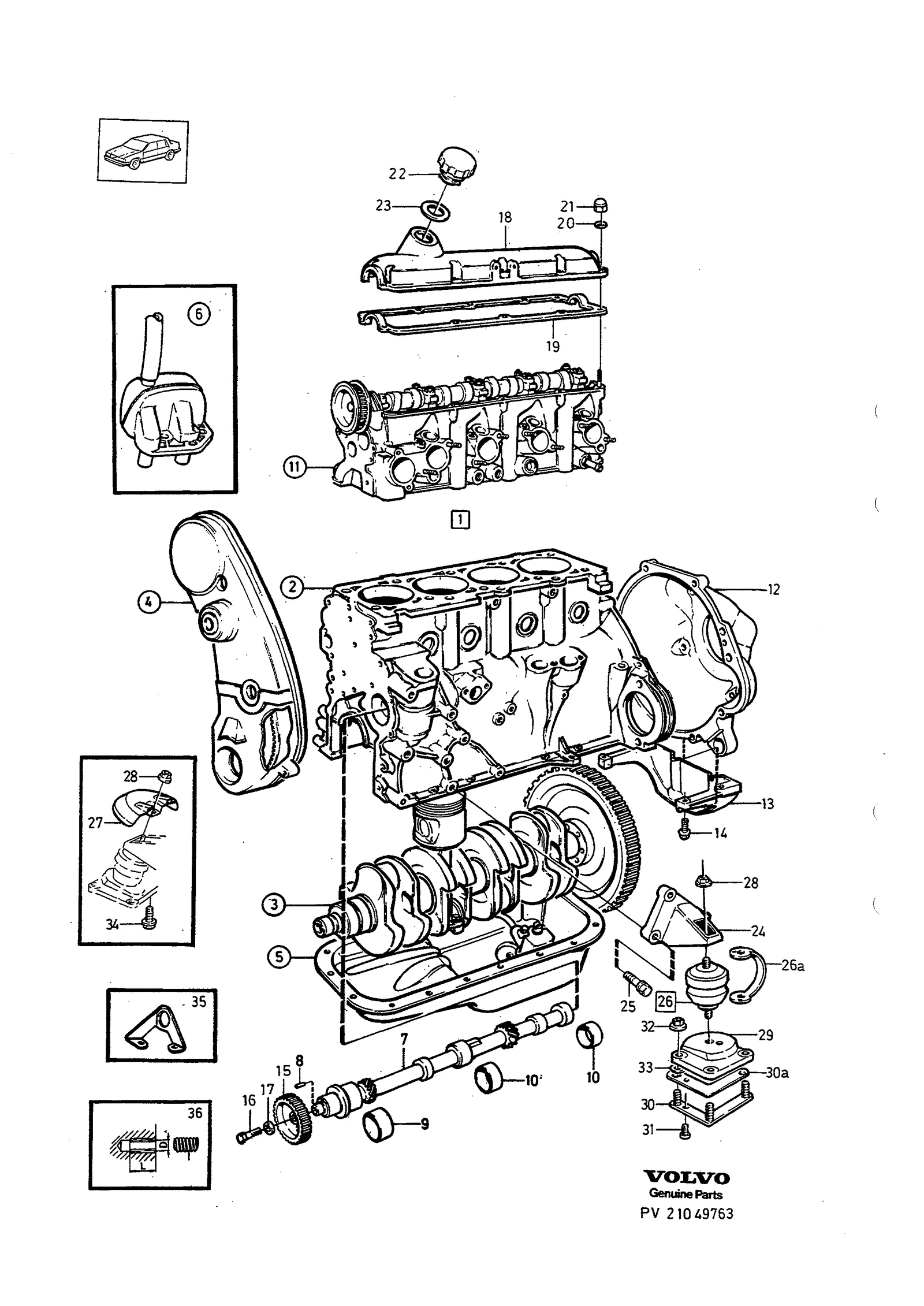 MOTOR MED MONTERINGSDETALJER