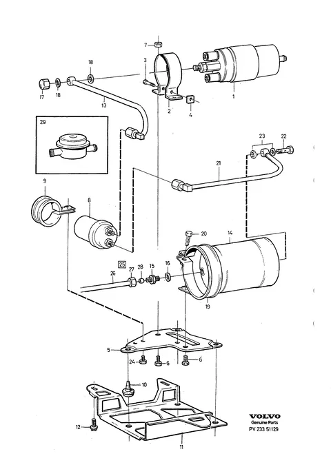 Fuel pump with fittings B200E,B230E