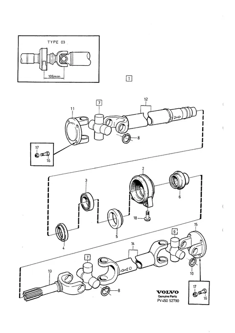 Propeller shaft centre bearing and mounting