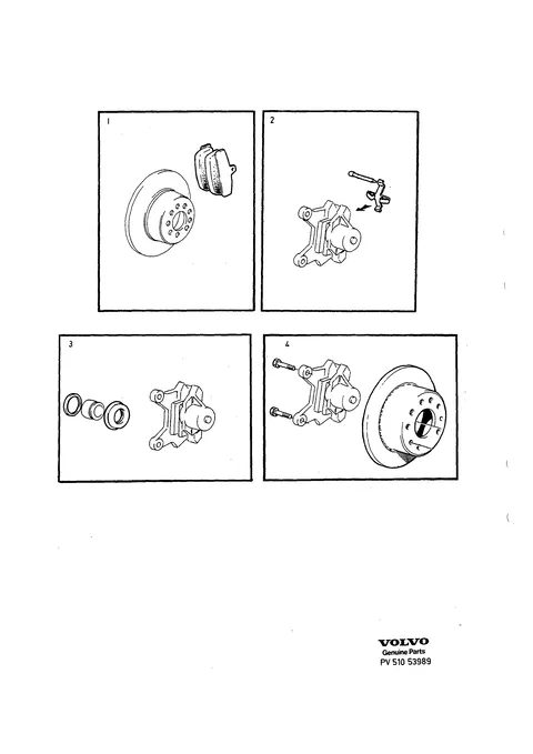 Repair kits rear wheel brake